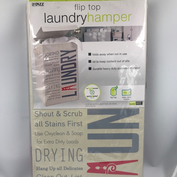 2pack- Smart Design Foldable Laundry Hamper w/Lid - Picture 3 of 5